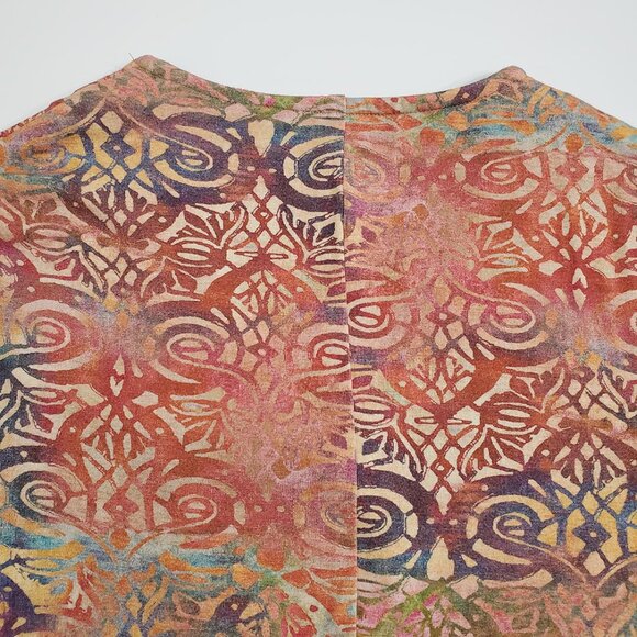 Peruvian Connection Safi Midi Dress S Faux Wrap Long Sleeve Mosaic Print… - Picture 10 of 11